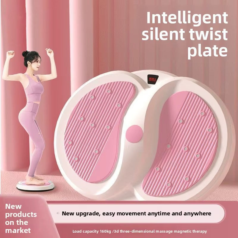 Rotating waist twisting disc fitness equipment for women's home fitness, slimming, stepping, silent with tension rope