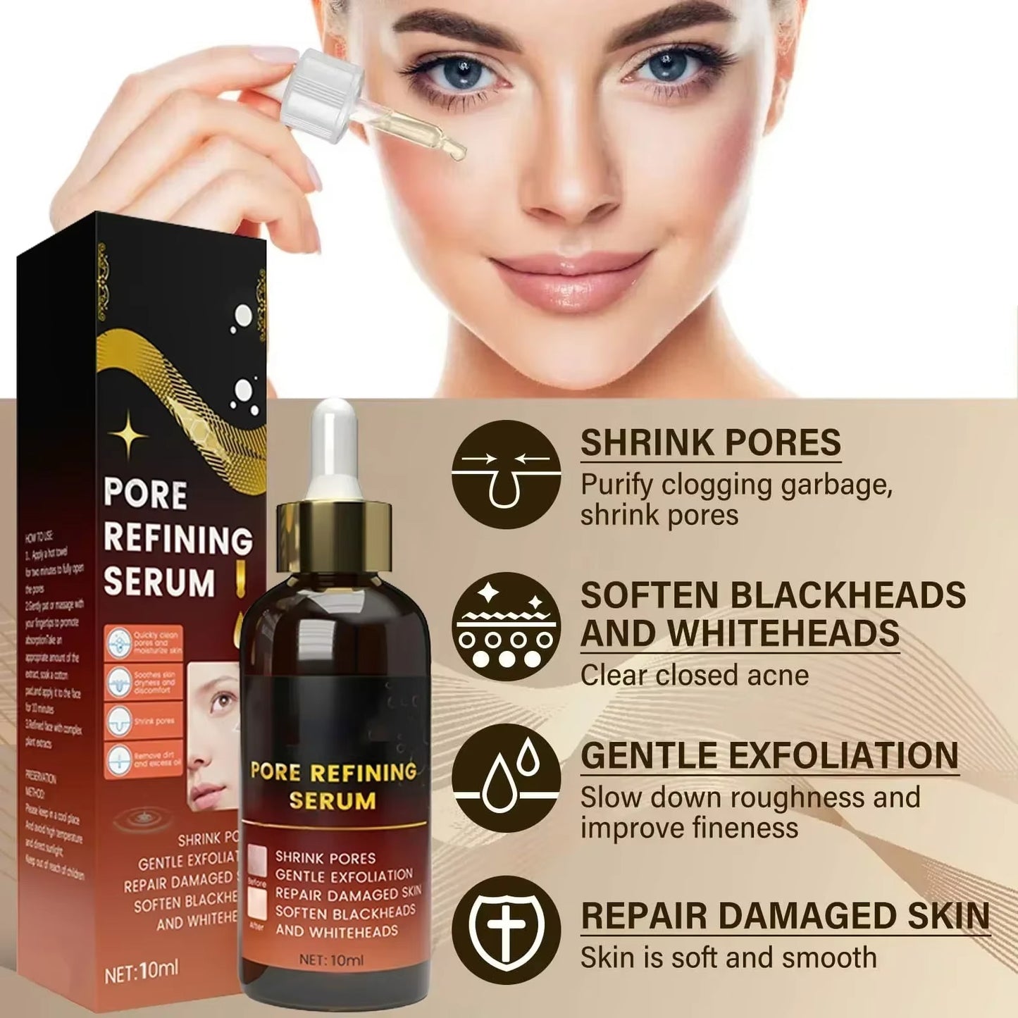 Pore Shrink Face Serum Remove Blackheads Acne Acidity Oil