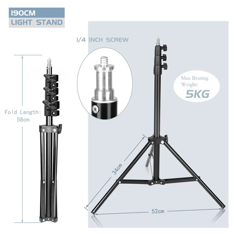 Studio Photography Light Flash Speedlight Umbrella Stand 1m 1.5m 2m 1/4 head Holder Bracket Tripod Lighting Studio Kits