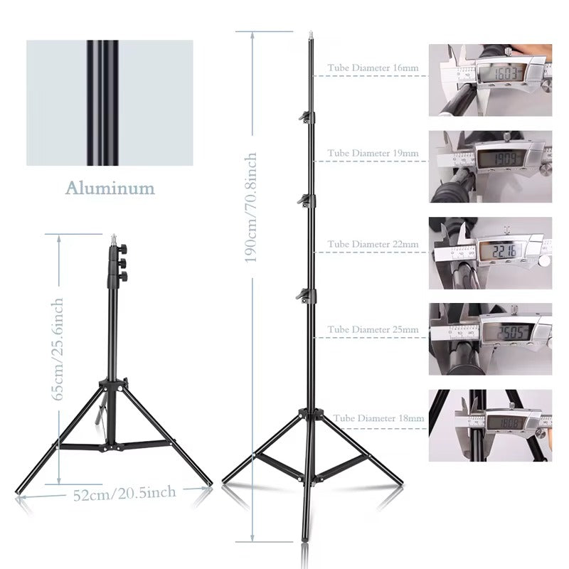 Studio Photography Light Flash Speedlight Umbrella Stand 1m 1.5m 2m 1/4 head Holder Bracket Tripod Lighting Studio Kits