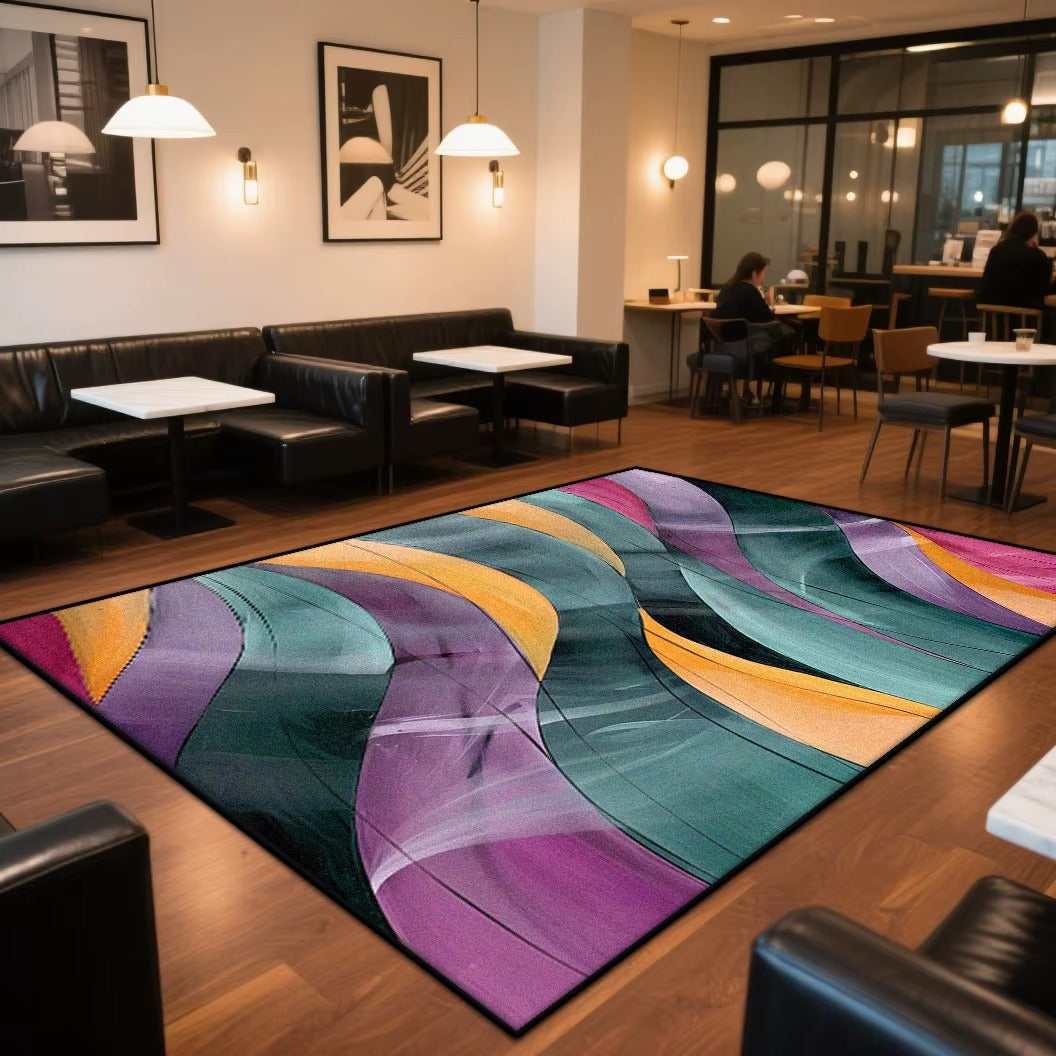 CARPET FOR LIVE ROOM Washable Large Area Rugs Abstract Style Area Rug Non-slip Decoration Home Modern Red Entrance Door Mat
