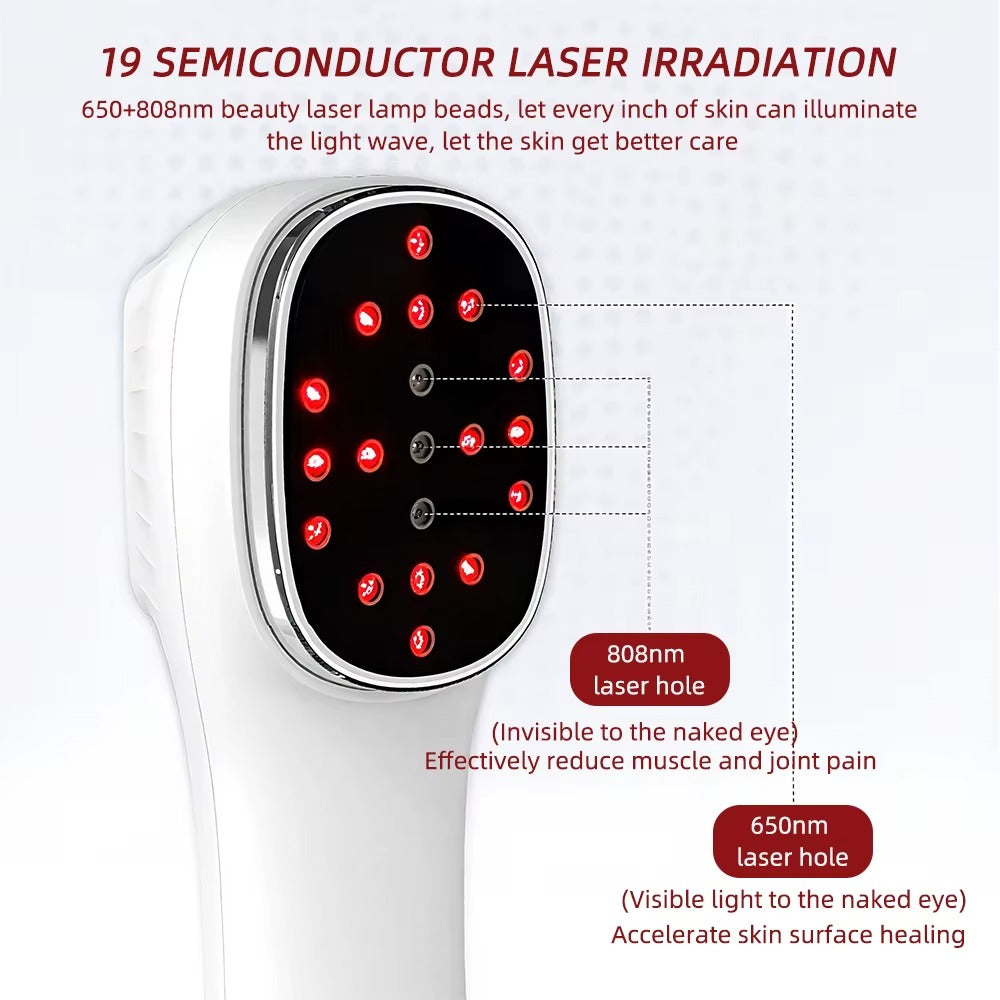 650nm+808nm Handheld Face Body Red Light Infrared Beauty Device Skin Rejuvenation Muscle Joint Body Fatigue Relief Health Care