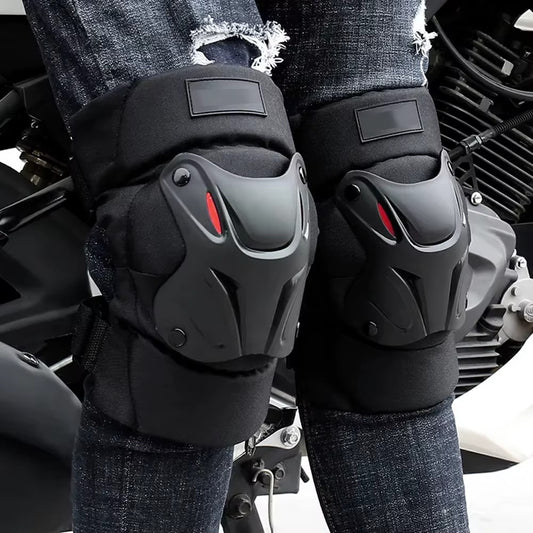 1Pair Knee Brace Elbow Protection Pads Shock Absorption Keep Warm Motorcycle Knee Elbow Pads Safety Protector for Outdoor