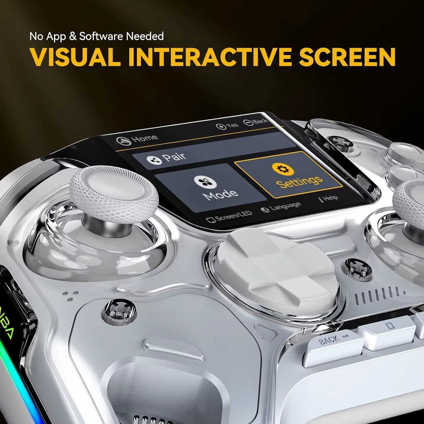 Wireless Gaming Controller Mamba One V2 for iOS/Android/Switch/PC Hall Effect Stick RGB Light 1800mAh with Charging Dock