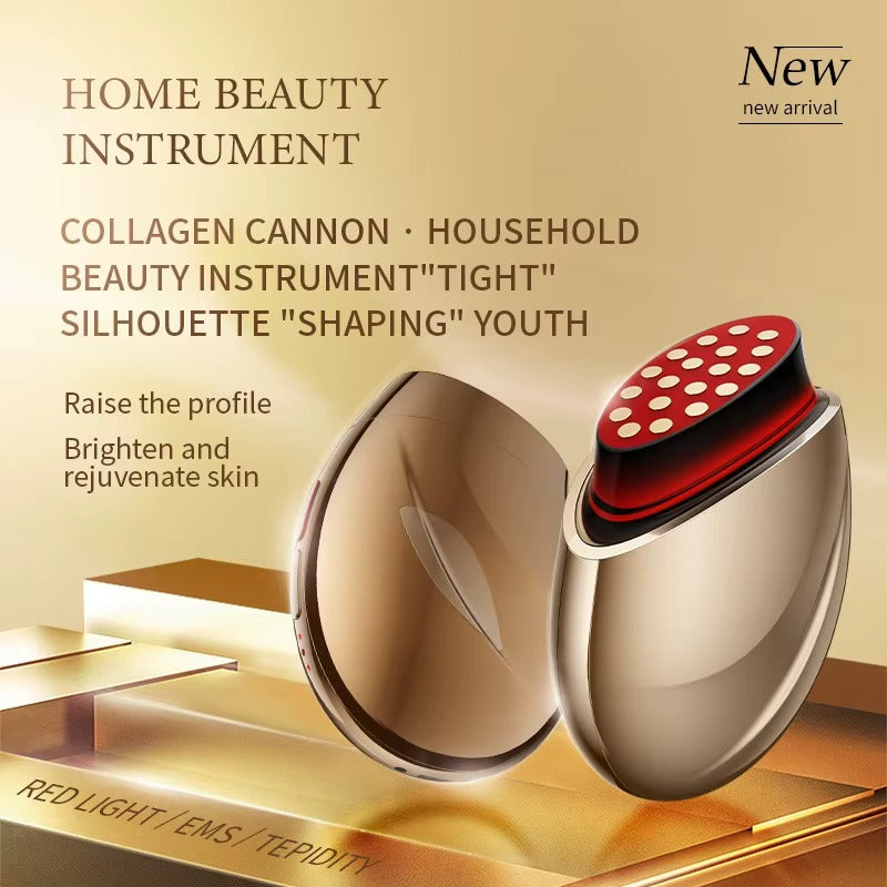Red Light Collagen Regeneration Anti-Aging RF Anti-Wrinkle Beauty Device EMS Microcurrent Skin Tightening Face Lifting Massager